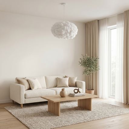 Brilagi - Lampadario a sospensione con cavo SOLEAIR 2xE27/40W/230V Ø 60 cm bianco