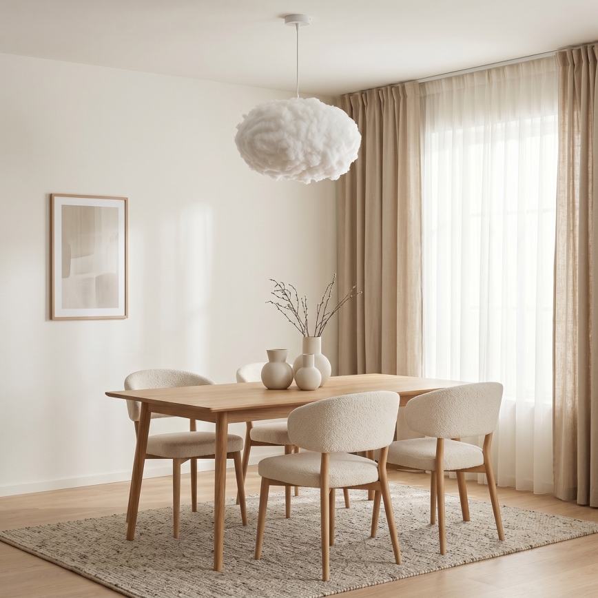 Brilagi - Lampadario a sospensione con cavo SOLEAIR 2xE27/40W/230V Ø 60 cm bianco