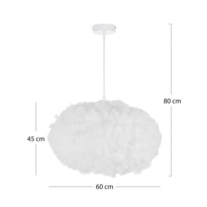 Brilagi - Lampadario a sospensione con cavo SOLEAIR 2xE27/40W/230V Ø 60 cm bianco