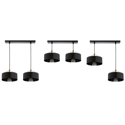 Brilagi - Lampadario a sospensione con cavo SPRING 2xE27/60W/230V nero/oro