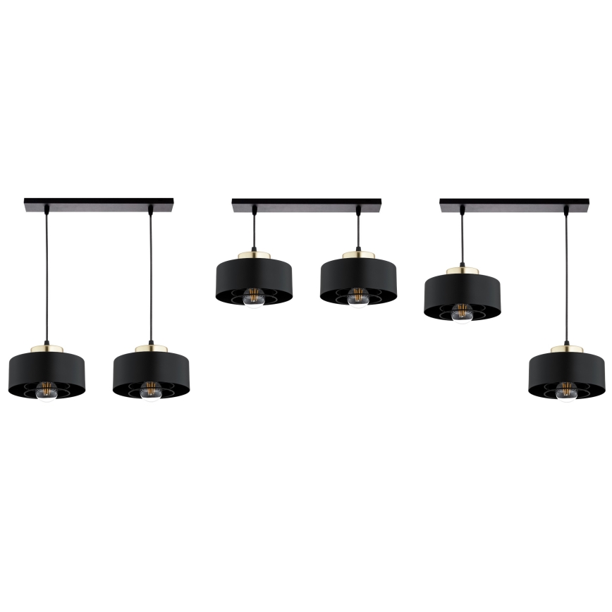 Brilagi - Lampadario a sospensione con cavo SPRING 2xE27/60W/230V nero/oro