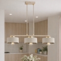 Brilagi - Lampadario a sospensione con cavo SPRING 3xE27/60W/230V beige/oro