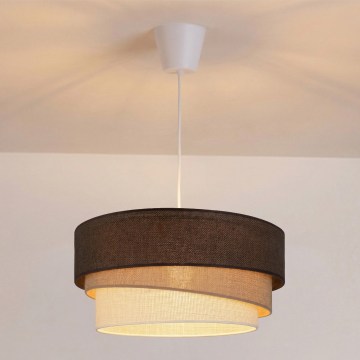 Brilagi - Lampadario a sospensione con cavo TRIO 1xE27/60W/230V Ø 40 cm marrone/beige/bianco