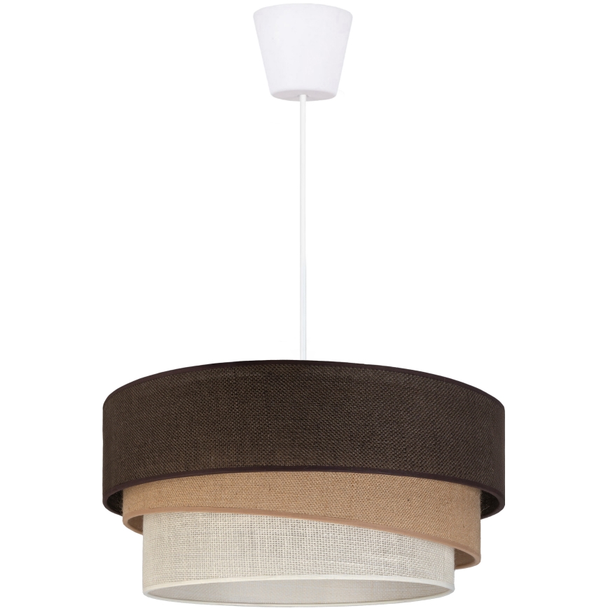 Brilagi - Lampadario a sospensione con cavo TRIO 1xE27/60W/230V Ø 40 cm marrone/beige/bianco