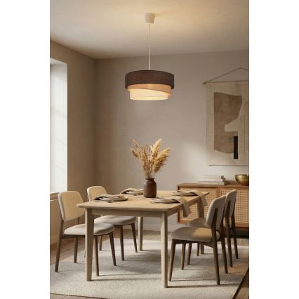Brilagi - Lampadario a sospensione con cavo TRIO 1xE27/60W/230V Ø 40 cm marrone/beige/bianco