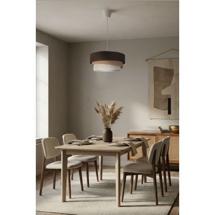 Brilagi - Lampadario a sospensione con cavo TRIO 1xE27/60W/230V Ø 40 cm marrone/beige/bianco