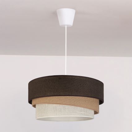 Brilagi - Lampadario a sospensione con cavo TRIO 1xE27/60W/230V Ø 40 cm marrone/beige/bianco