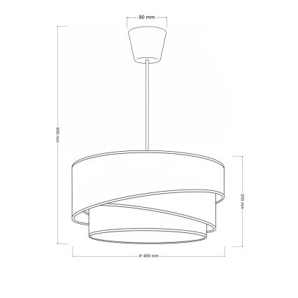 Brilagi - Lampadario a sospensione con cavo TRIO 1xE27/60W/230V Ø 40 cm marrone/beige/bianco