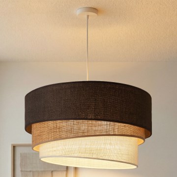 Brilagi - Lampadario a sospensione con cavo TRIO 3xE27/60W/230V diam. 60 cm marrone/beige/bianco