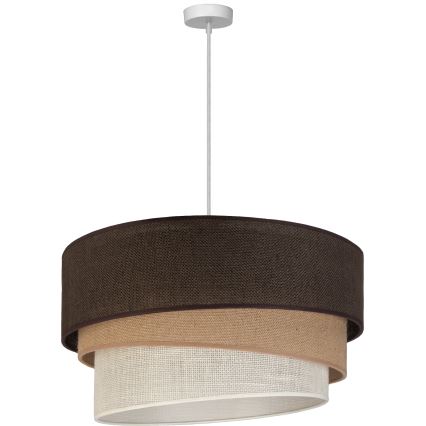 Brilagi - Lampadario a sospensione con cavo TRIO 3xE27/60W/230V diam. 60 cm marrone/beige/bianco
