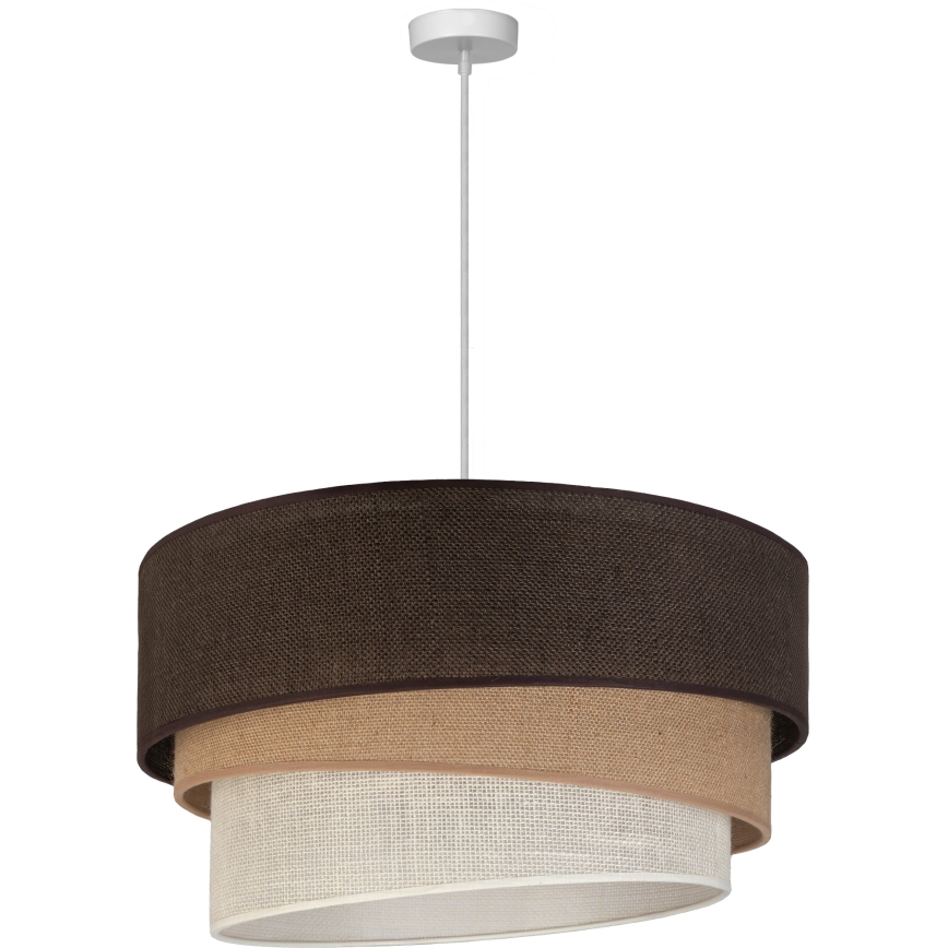 Brilagi - Lampadario a sospensione con cavo TRIO 3xE27/60W/230V diam. 60 cm marrone/beige/bianco