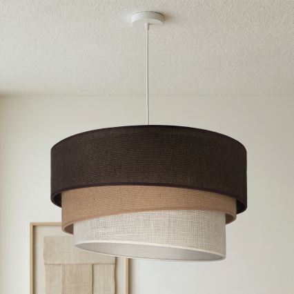 Brilagi - Lampadario a sospensione con cavo TRIO 3xE27/60W/230V diam. 60 cm marrone/beige/bianco