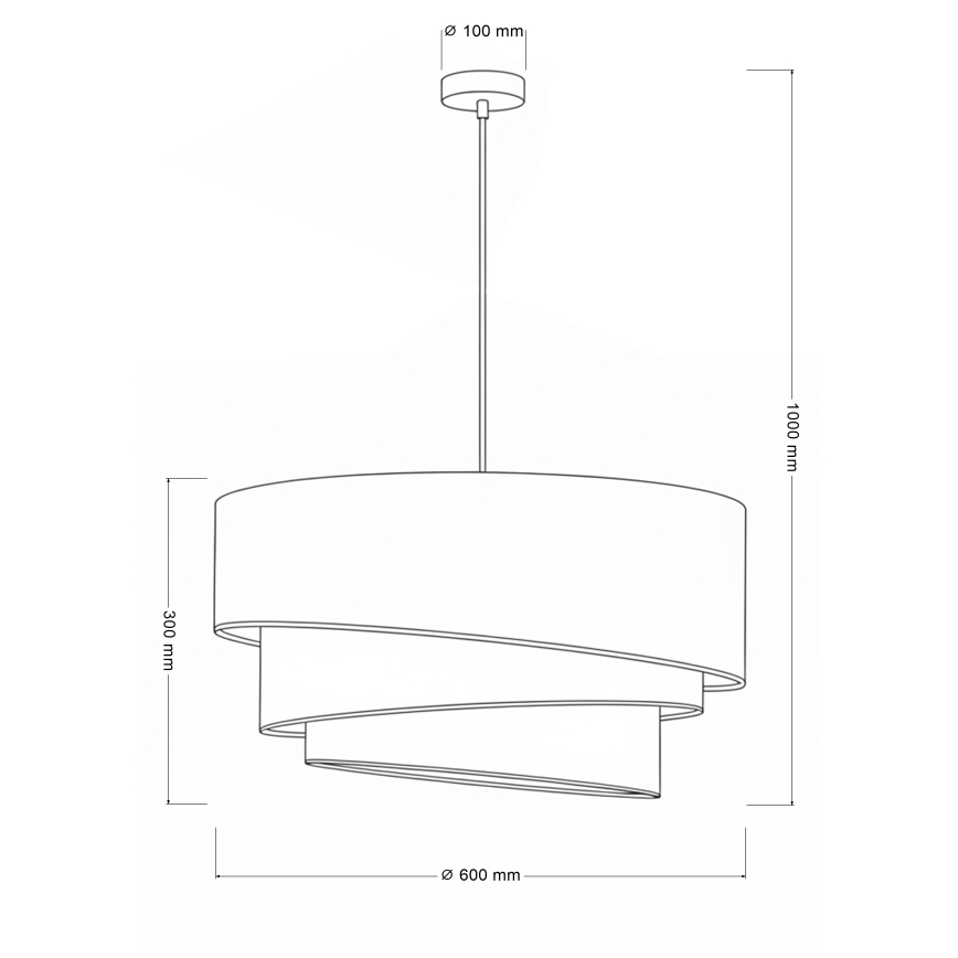 Brilagi - Lampadario a sospensione con cavo TRIO 3xE27/60W/230V diam. 60 cm marrone/beige/bianco