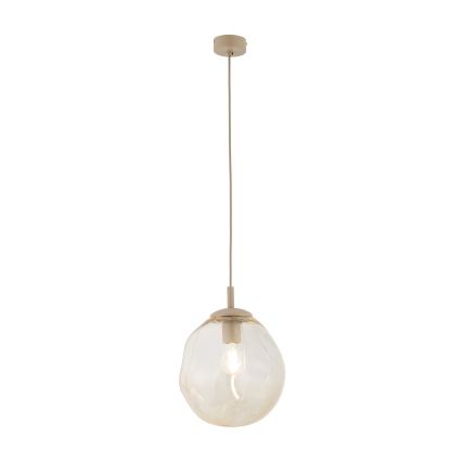 Brilagi - Lampadario a sospensione con cavo VULCANO 1xE27/15W/230V Ø 25 cm beige/beige fumé