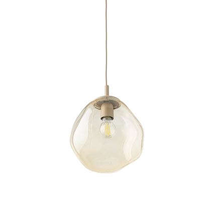 Brilagi - Lampadario a sospensione con cavo VULCANO 1xE27/15W/230V Ø 25 cm beige/beige fumé