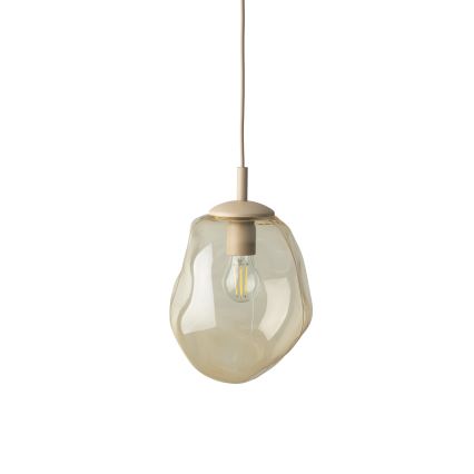 Brilagi - Lampadario a sospensione con cavo VULCANO 1xE27/15W/230V Ø 25 cm beige/beige fumé
