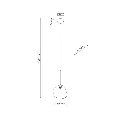 Brilagi - Lampadario a sospensione con cavo VULCANO 1xG9/8W/230V nero/fumé