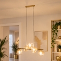 BRILAGI - Lampadario a sospensione con cavo VULCANO 5xG9/8W/230V oro/beige fumé