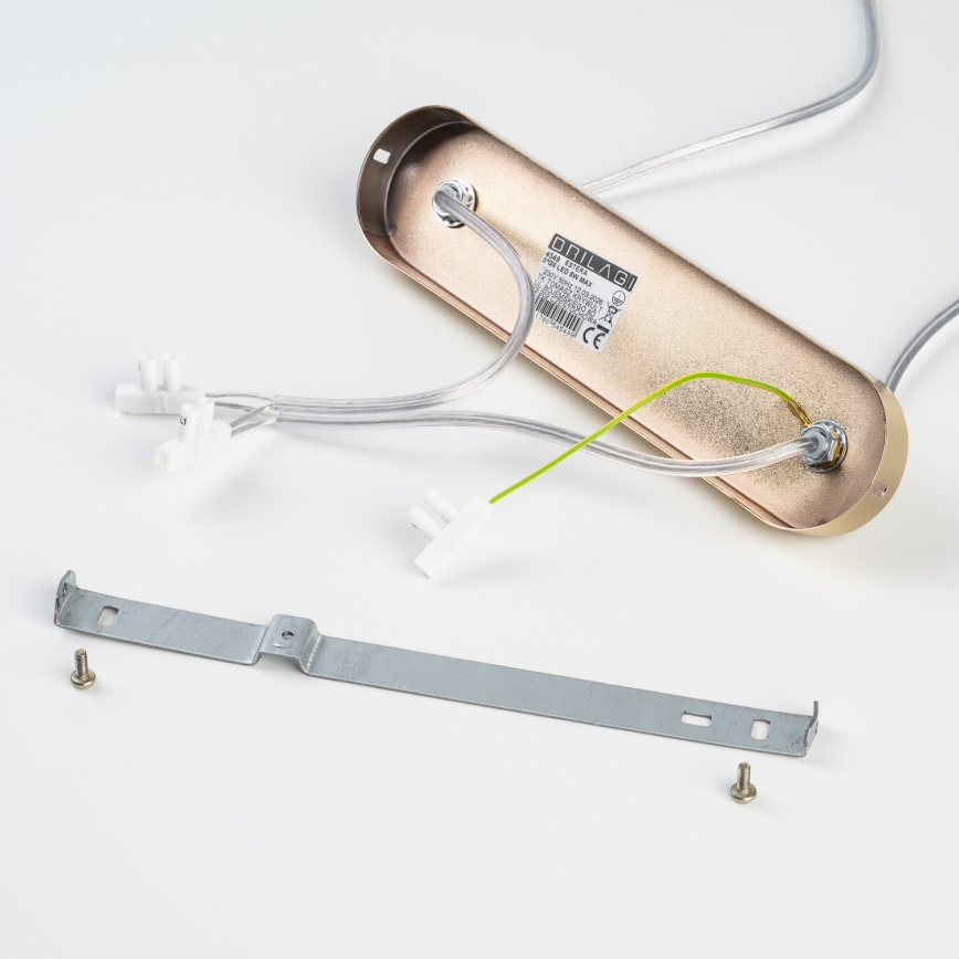 BRILAGI - Lampadario a sospensione con cavo VULCANO 5xG9/8W/230V oro/beige fumé