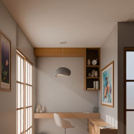 Brilagi - Lampadario a sospensione con cavo WABI SABI 1xE27/40W/230V grigio