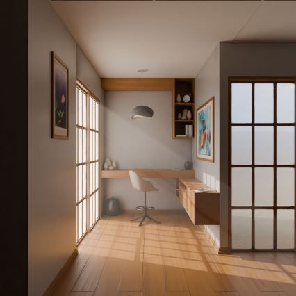 Brilagi - Lampadario a sospensione con cavo WABI SABI 1xE27/40W/230V grigio