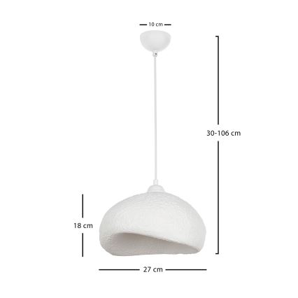 Brilagi - Lampadario a sospensione con cavo WABI SABI 1xE27/40W/230V Ø 32 cm, bianco