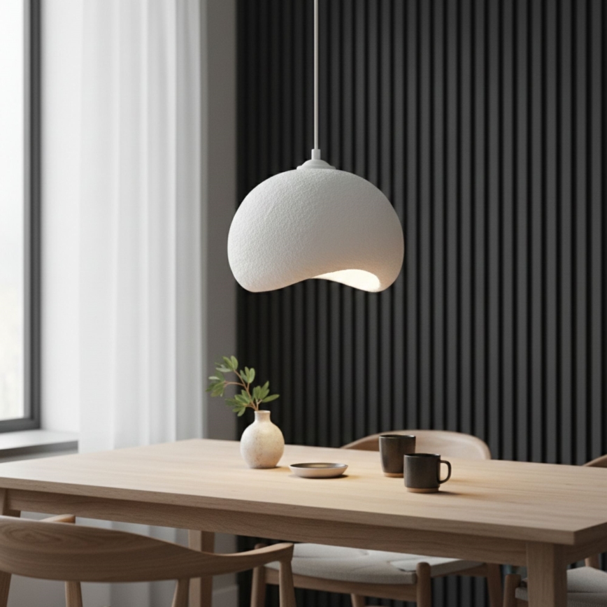 Brilagi - Lampadario a sospensione con cavo WABI SABI 1xE27/40W/230V Ø 34 cm bianco