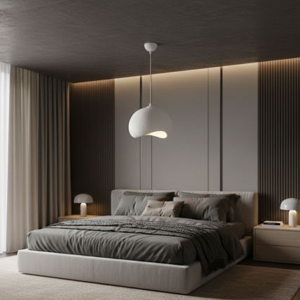 Brilagi - Lampadario a sospensione con cavo WABI SABI 1xE27/40W/230V Ø 34 cm bianco