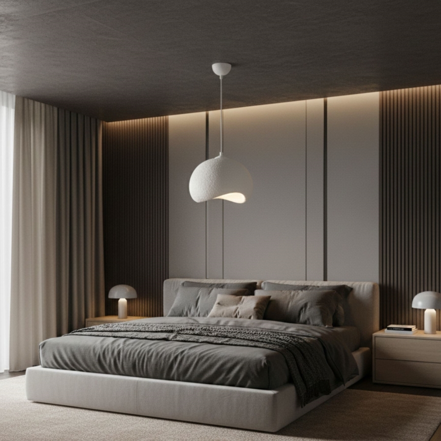 Brilagi - Lampadario a sospensione con cavo WABI SABI 1xE27/40W/230V Ø 34 cm bianco