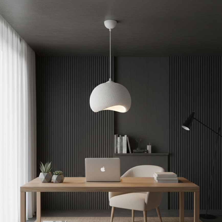 Brilagi - Lampadario a sospensione con cavo WABI SABI 1xE27/40W/230V Ø 34 cm bianco