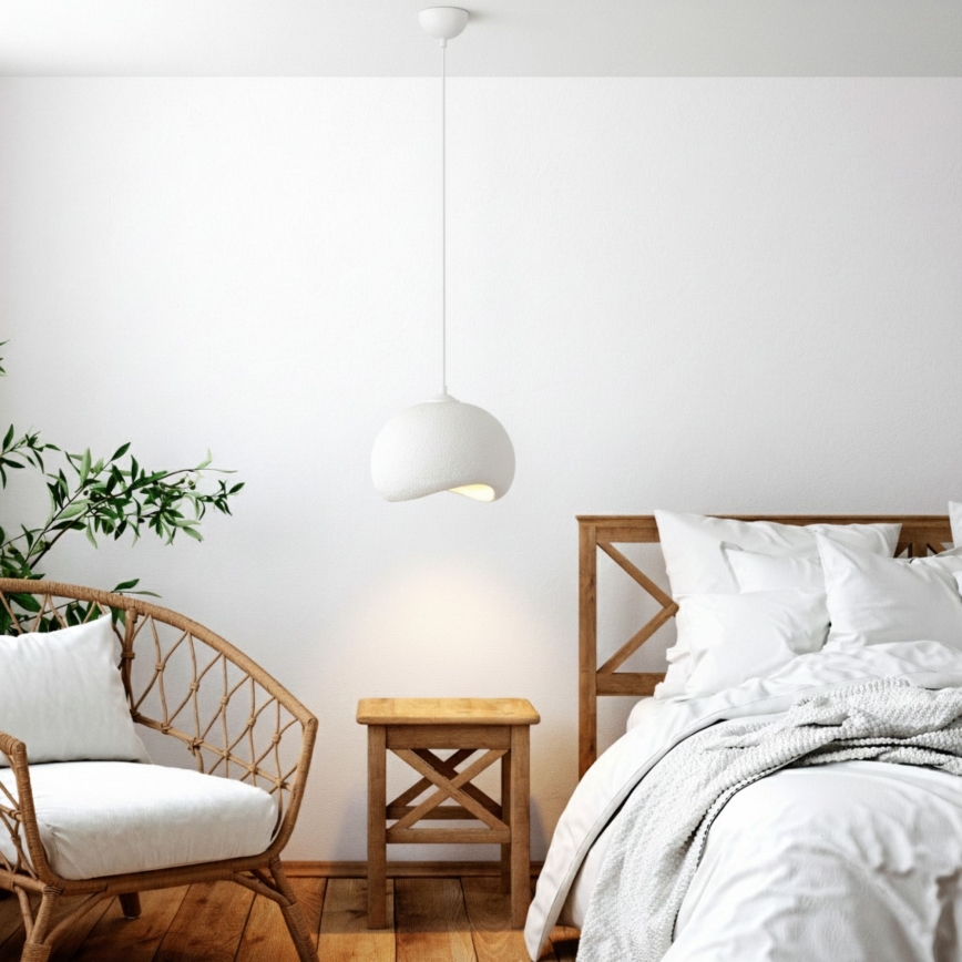 Brilagi - Lampadario a sospensione con cavo WABI SABI 1xE27/40W/230V Ø 34 cm bianco