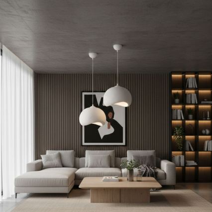 Brilagi - Lampadario a sospensione con cavo WABI SABI 1xE27/40W/230V Ø 34 cm bianco