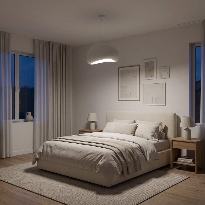 Brilagi - Lampadario a sospensione con cavo WABI SABI 1xE27/40W/230V Ø 42 cm bianco