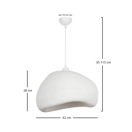 Brilagi - Lampadario a sospensione con cavo WABI SABI 1xE27/40W/230V Ø 42 cm bianco