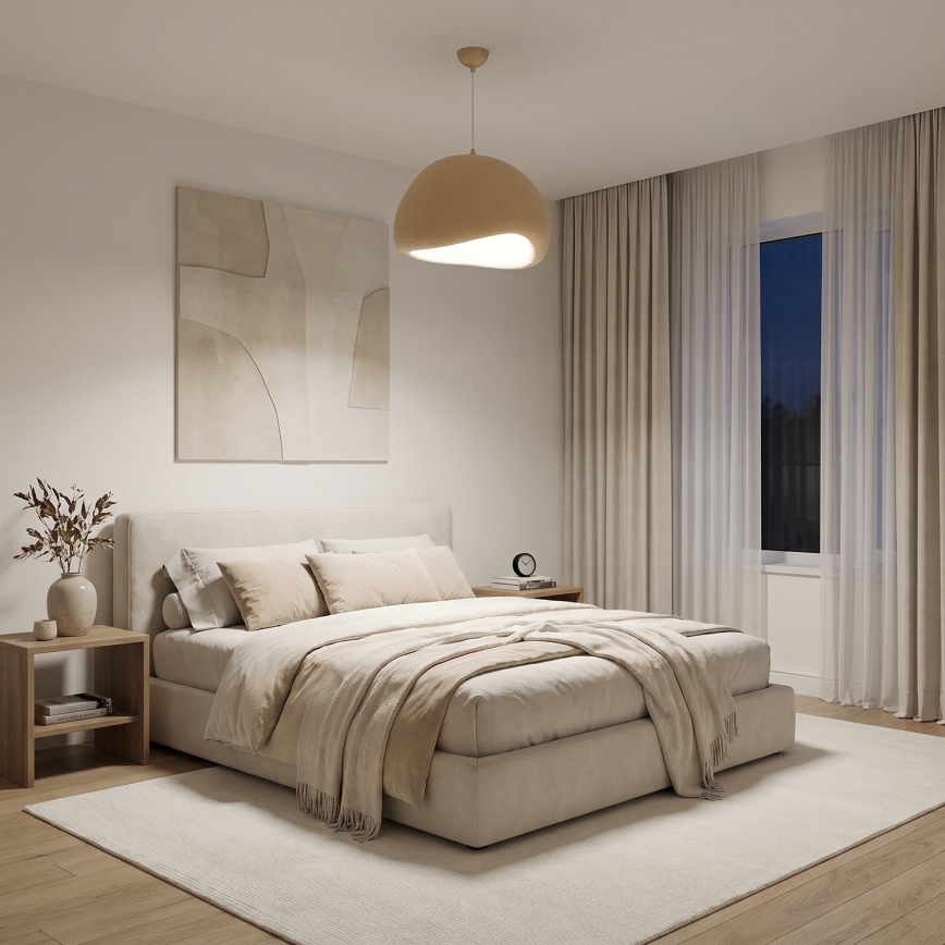 Brilagi - Lampadario a sospensione con cavo WABI SABI 1xE27/40W/230V Ø 50 cm beige