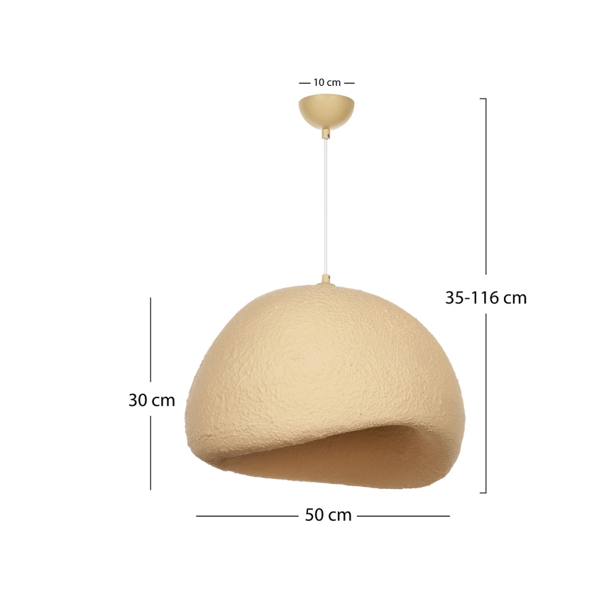 Brilagi - Lampadario a sospensione con cavo WABI SABI 1xE27/40W/230V Ø 50 cm beige