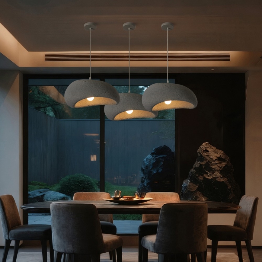 BRILAGI - Lampadario a sospensione con cavo WABI SABI 1xE27/60W/230V Ø 40 cm grigio