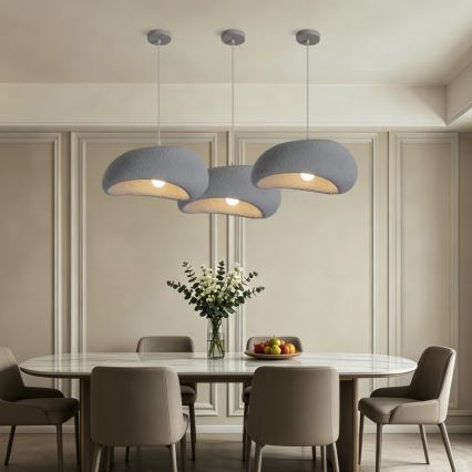 BRILAGI - Lampadario a sospensione con cavo WABI SABI 1xE27/60W/230V Ø 40 cm grigio