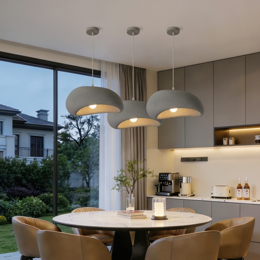 BRILAGI - Lampadario a sospensione con cavo WABI SABI 1xE27/60W/230V Ø 40 cm grigio