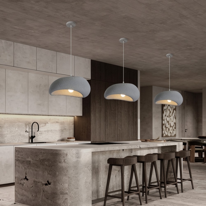 BRILAGI - Lampadario a sospensione con cavo WABI SABI 1xE27/60W/230V Ø 40 cm grigio