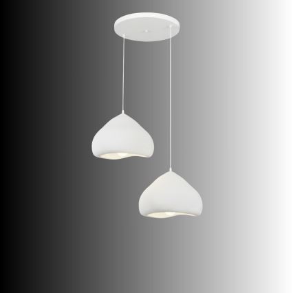 Brilagi - Lampadario a sospensione con cavo WABI SABI 2xE27/40W/230V diam. 45 cm bianco