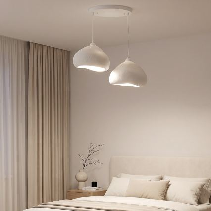 Brilagi - Lampadario a sospensione con cavo WABI SABI 2xE27/40W/230V diam. 45 cm bianco