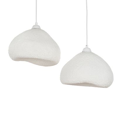 Brilagi - Lampadario a sospensione con cavo WABI SABI 2xE27/40W/230V diam. 45 cm bianco