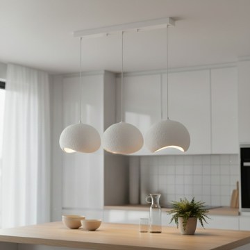 Brilagi - Lampadario a sospensione con cavo WABI SABI 3xE27/40W/230V bianco