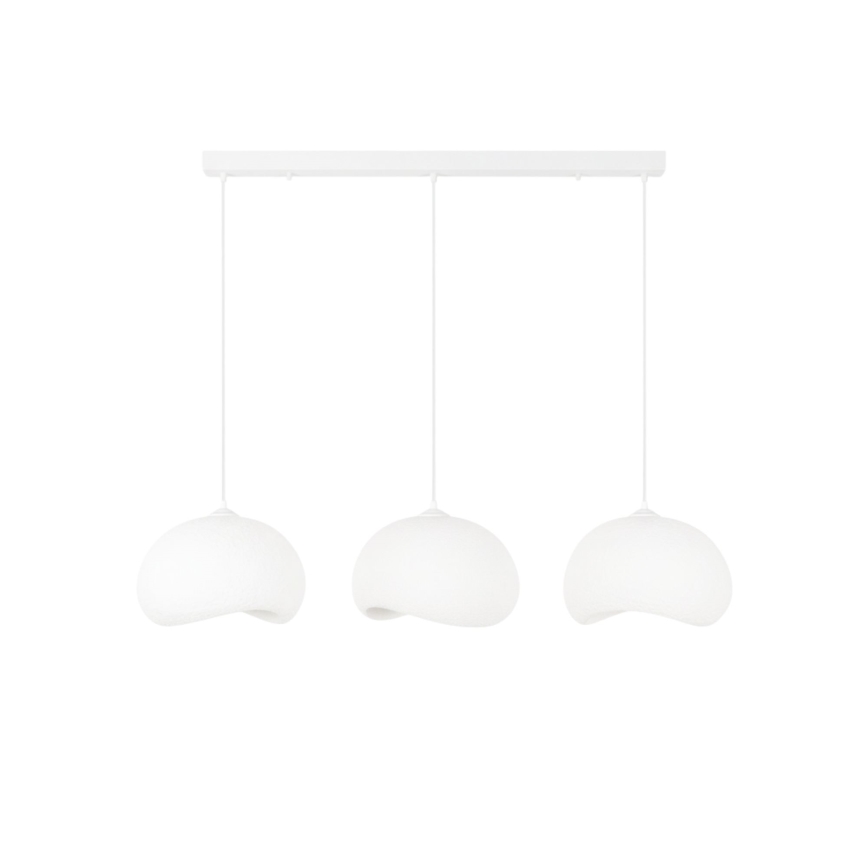 Brilagi - Lampadario a sospensione con cavo WABI SABI 3xE27/40W/230V bianco