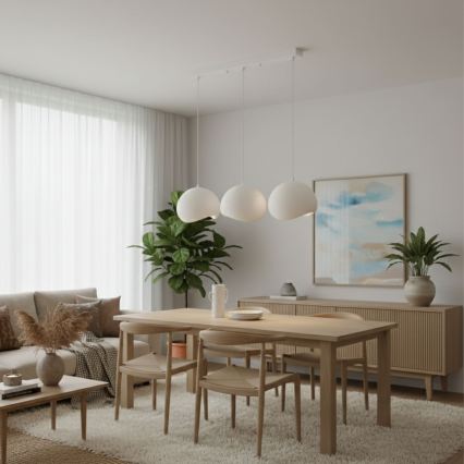 Brilagi - Lampadario a sospensione con cavo WABI SABI 3xE27/40W/230V bianco