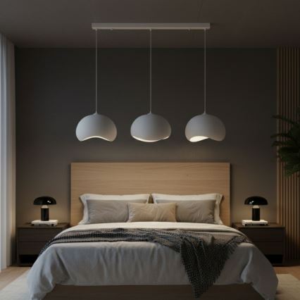 Brilagi - Lampadario a sospensione con cavo WABI SABI 3xE27/40W/230V bianco