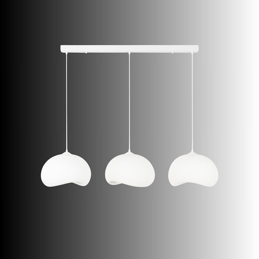 Brilagi - Lampadario a sospensione con cavo WABI SABI 3xE27/40W/230V bianco
