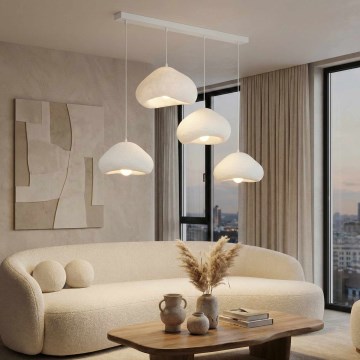 Brilagi - Lampadario a sospensione con cavo WABI SABI 4xE27/40W/230V bianco