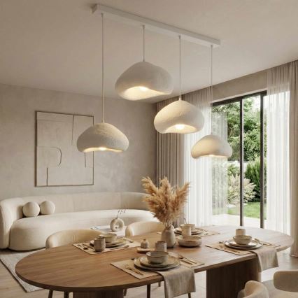 Brilagi - Lampadario a sospensione con cavo WABI SABI 4xE27/40W/230V bianco